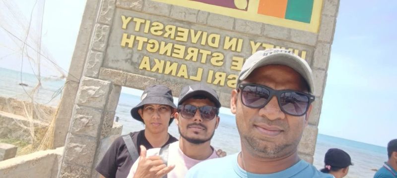Chinthaka at the southernmost point of Sri Lanka